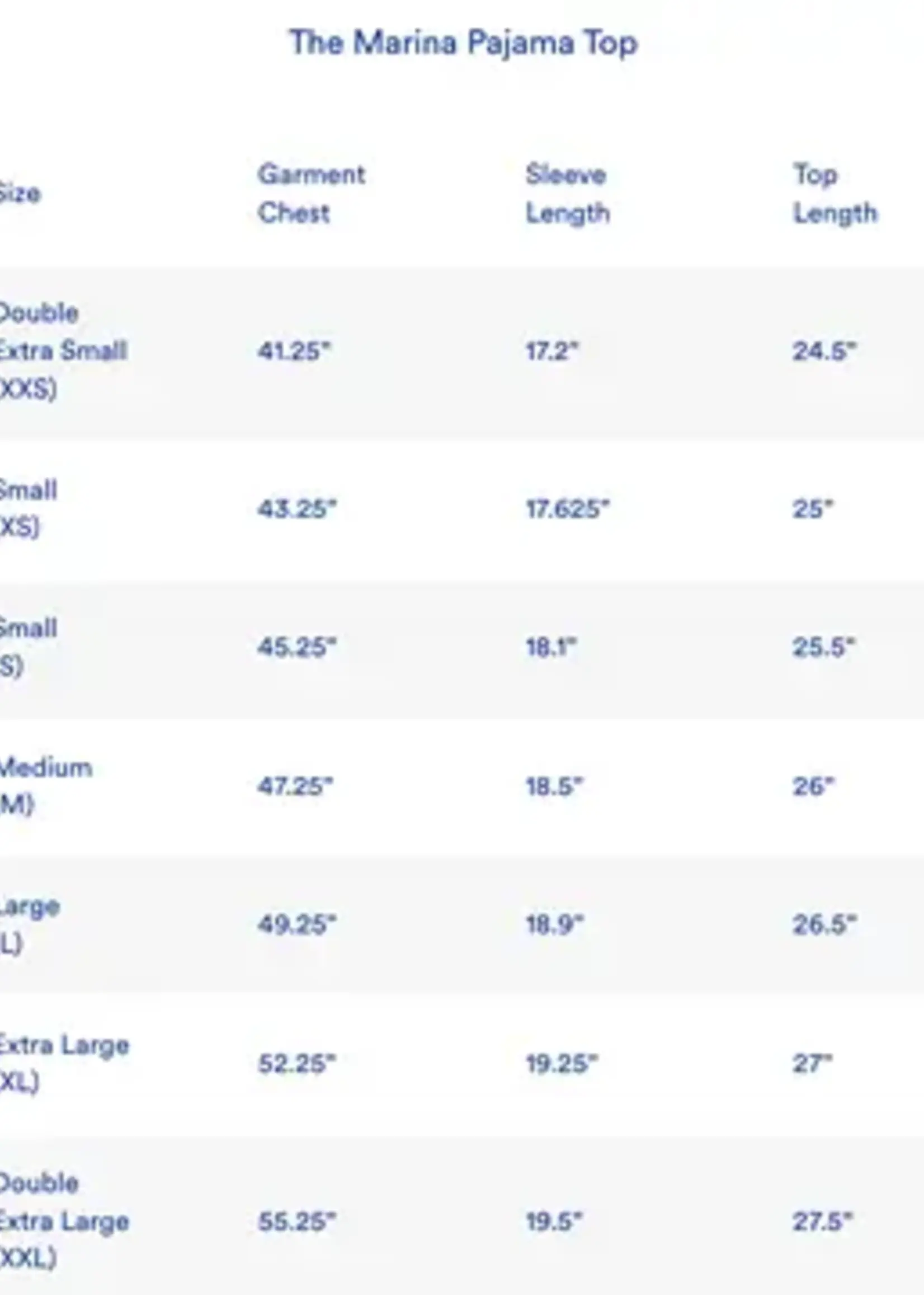 Marina Pajama Set- Large Navy Gingham