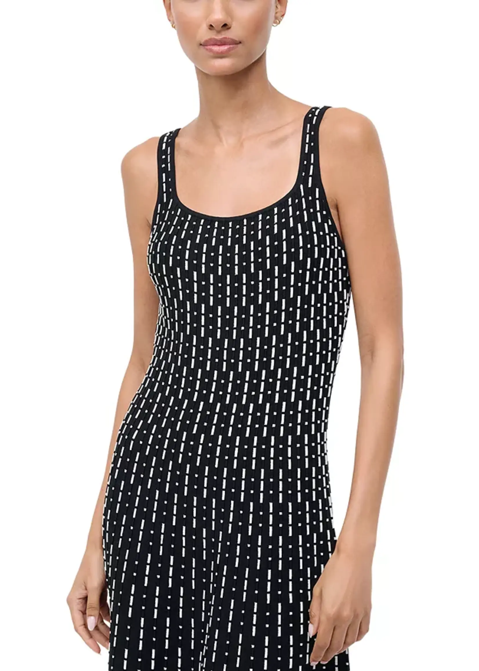 Staud Ellison Dress- Black Geo