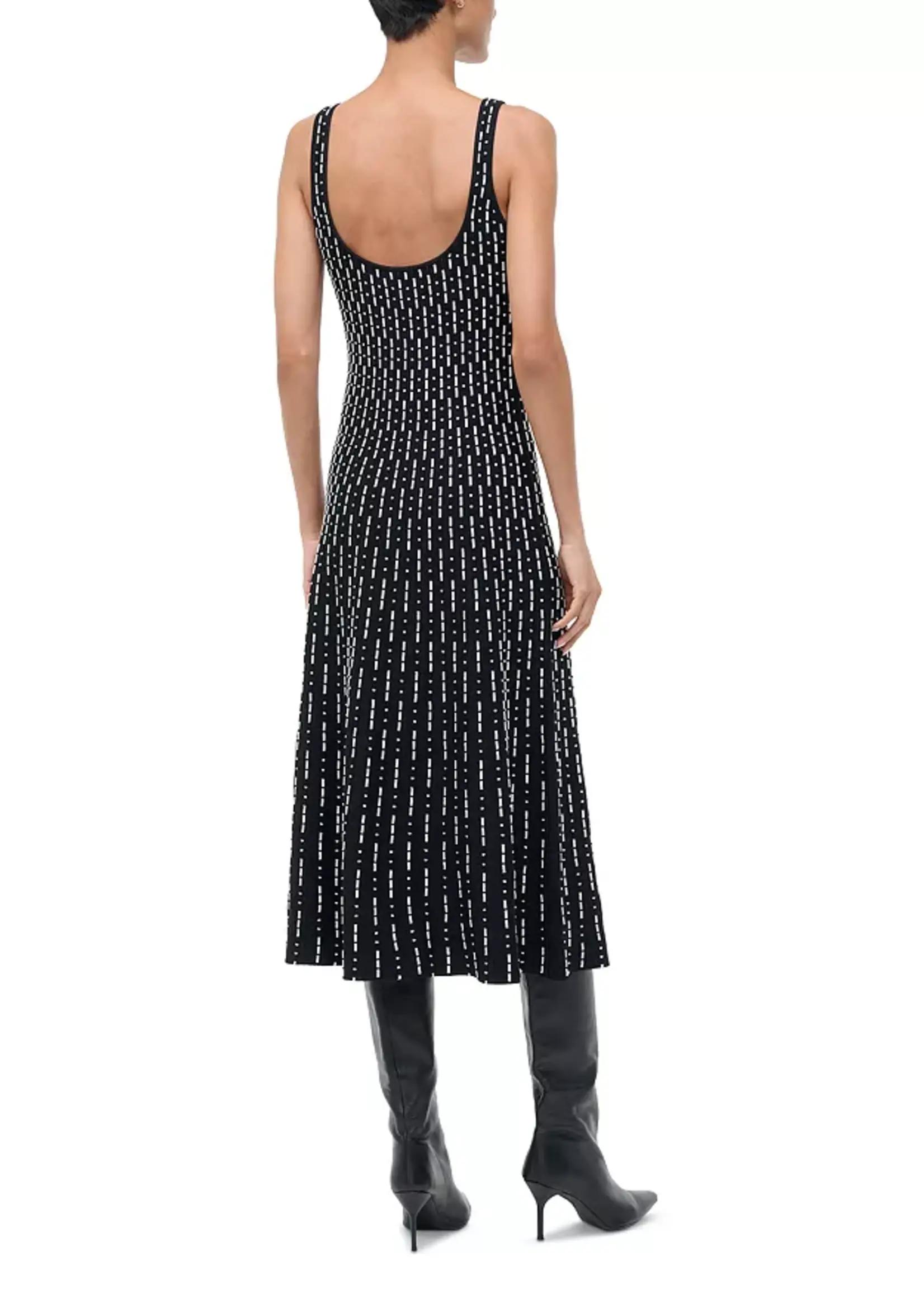 Staud Ellison Dress- Black Geo