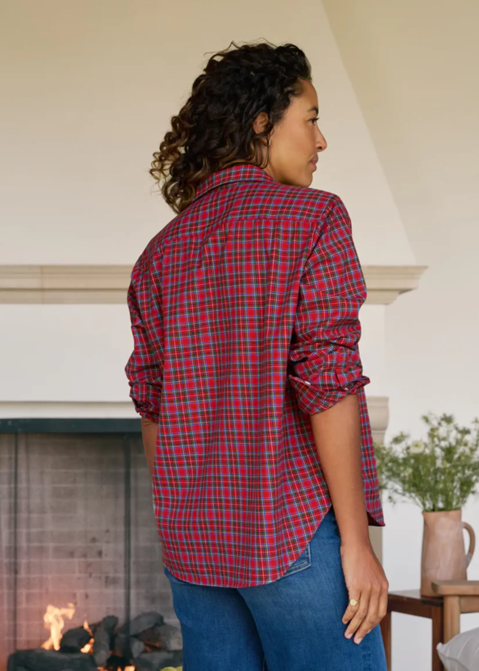 Frank & Eileen Eileen Relaxed Button-Up- Multicolor Red Plaid MBRW