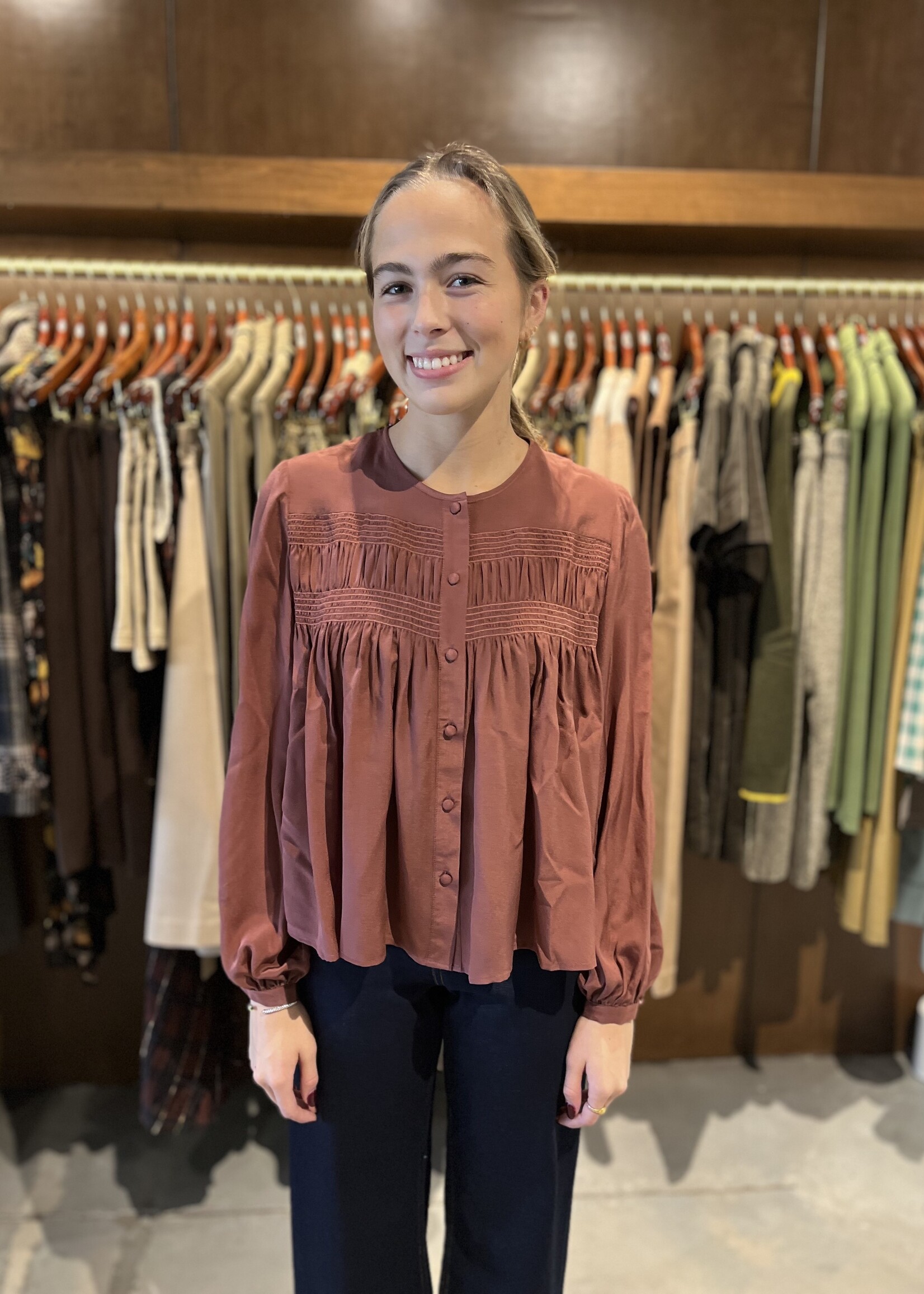 Love Binetti Nadie Embroidered Top