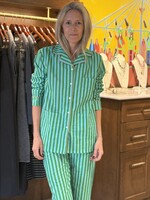 Ink+Alloy Bonnie Pajama Set- Green & Blue