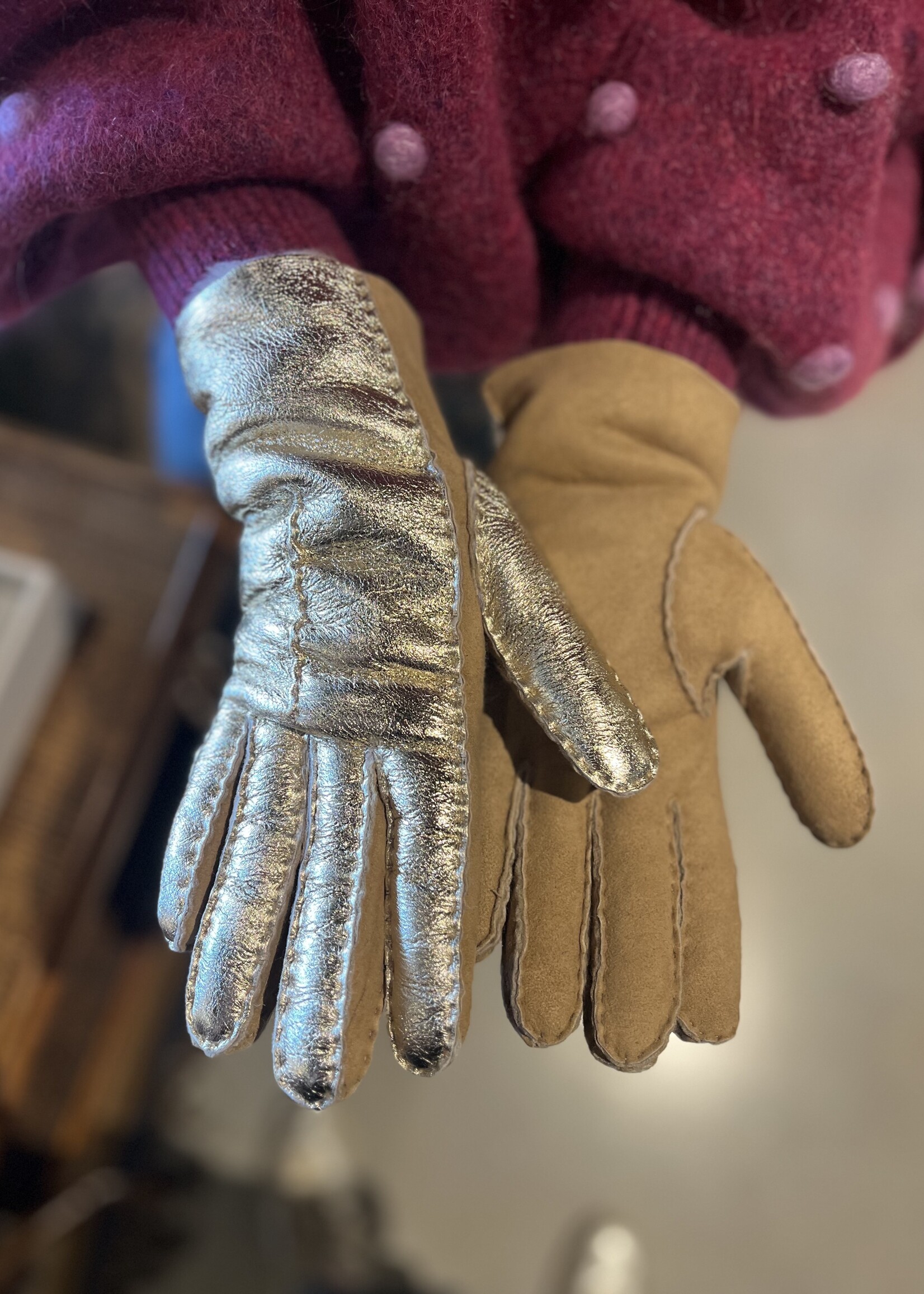 ARISTIDE AF04- INOX/VANILLA- 100% Shearling