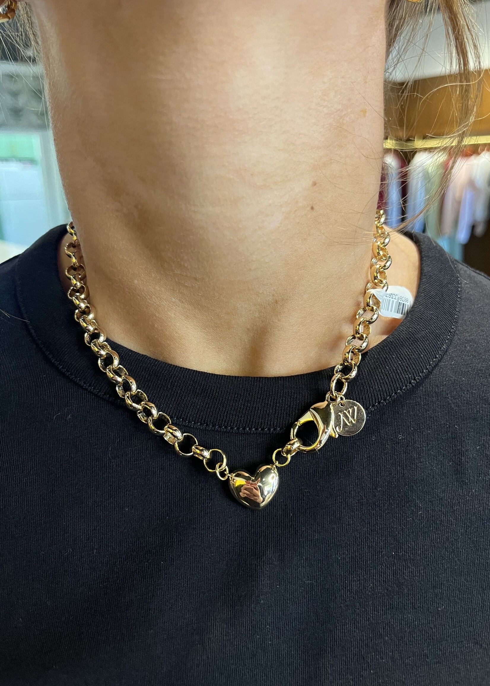 Jane Win Jewelry A Little Bit of LOVE Rolo Chain