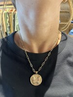 Jane Win Jewelry FREE JW Original Pendant Coin 18" Drawn Link Chain