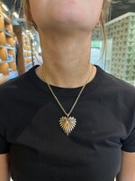 Jane Win Jewelry LOVE Full-Heart Pendant Gold / 18" Grande Rolo Chain