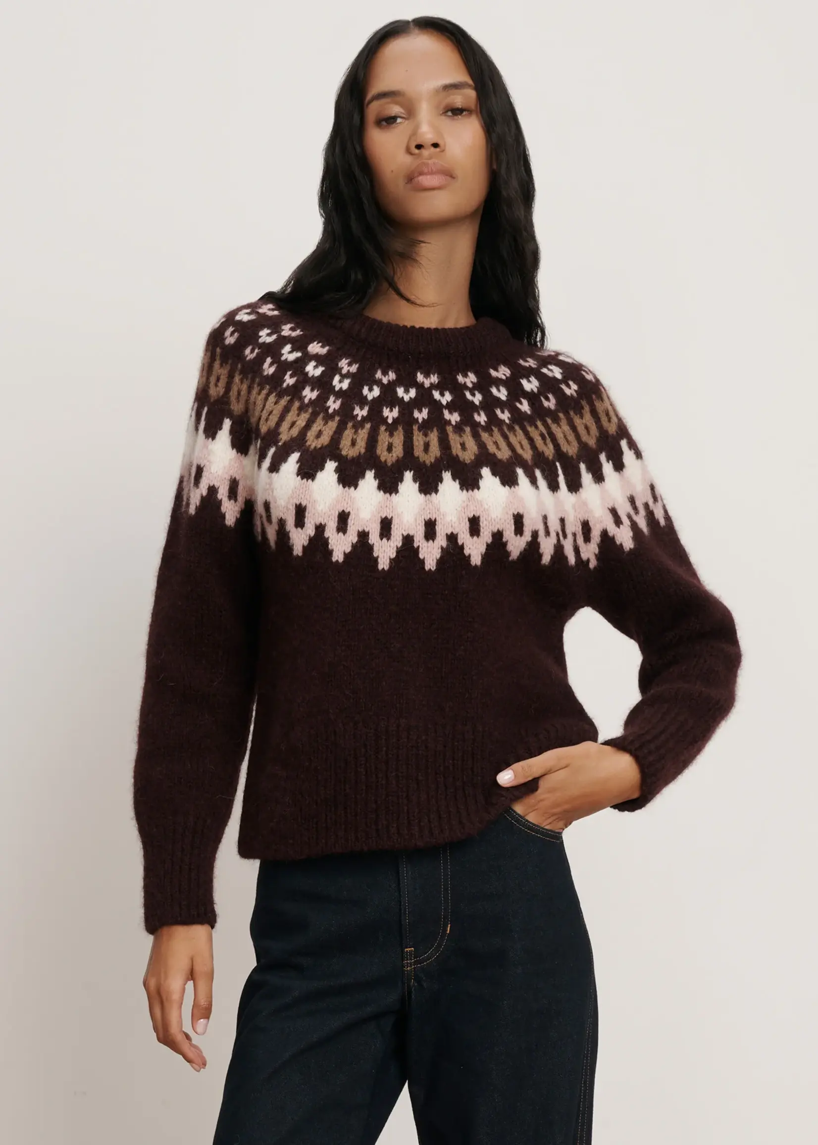 Veronica Beard Anne Fairisle Pullover
