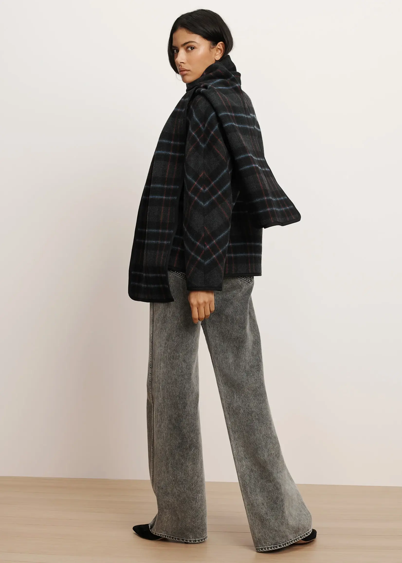 Veronica Beard Martine Dickey Coat w Scarf