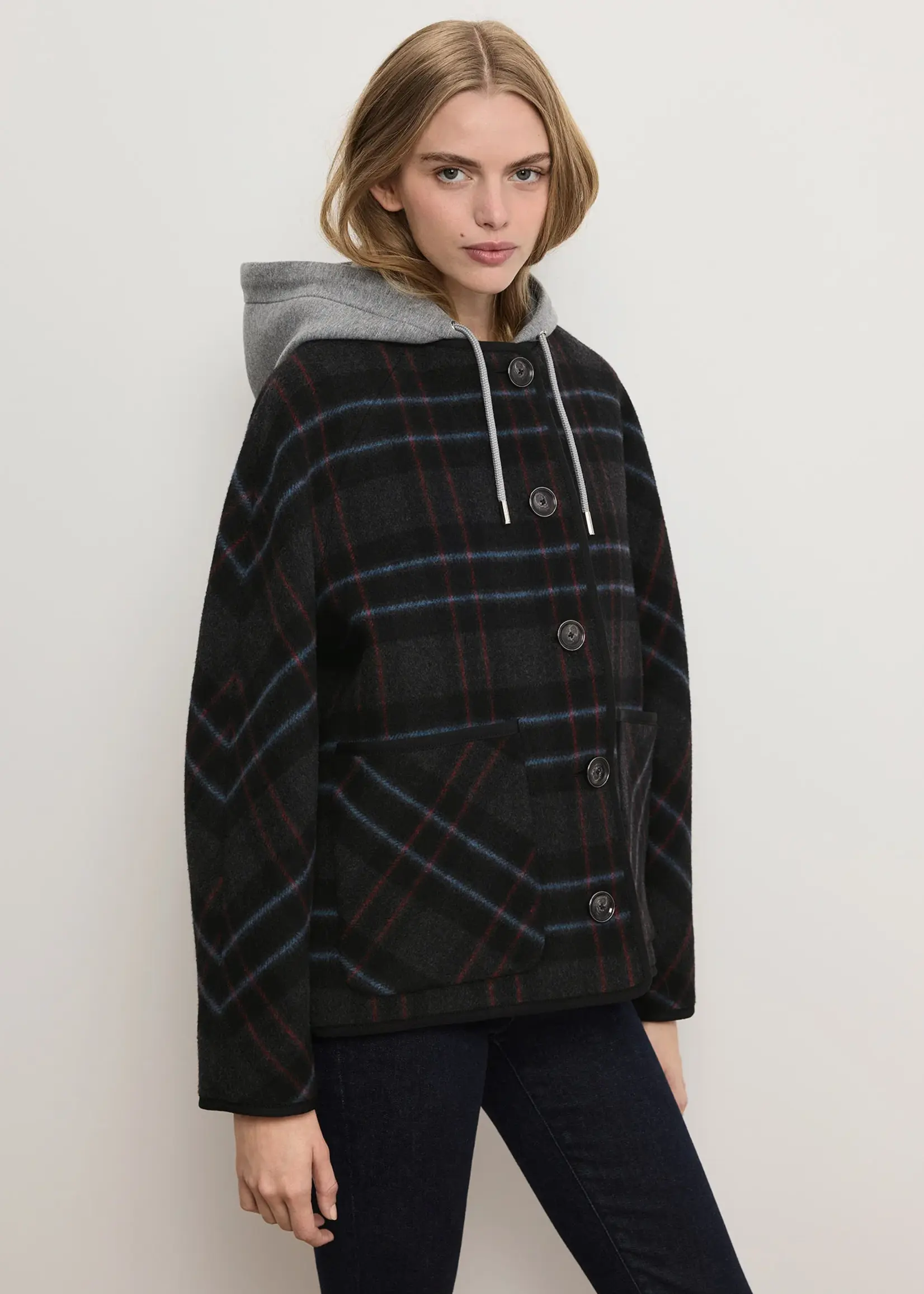 Veronica Beard Martine Dickey Coat w Scarf