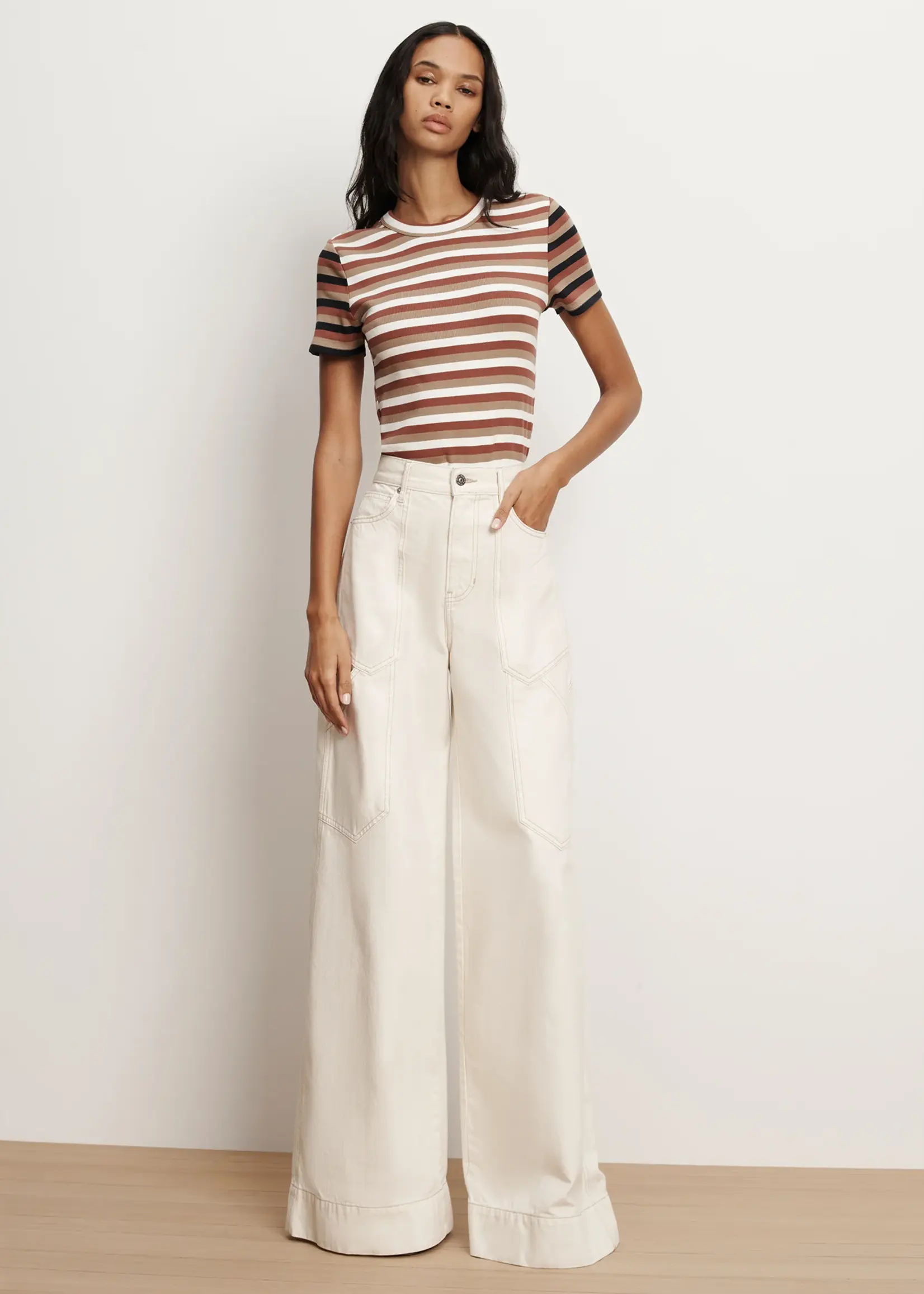 Veronica Beard Freddy Wide-Leg Cargo Jean