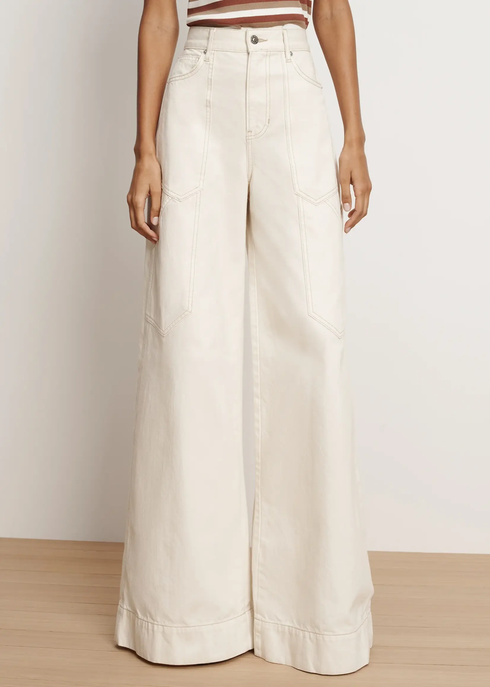 Veronica Beard Freddy Wide-Leg Cargo Jean