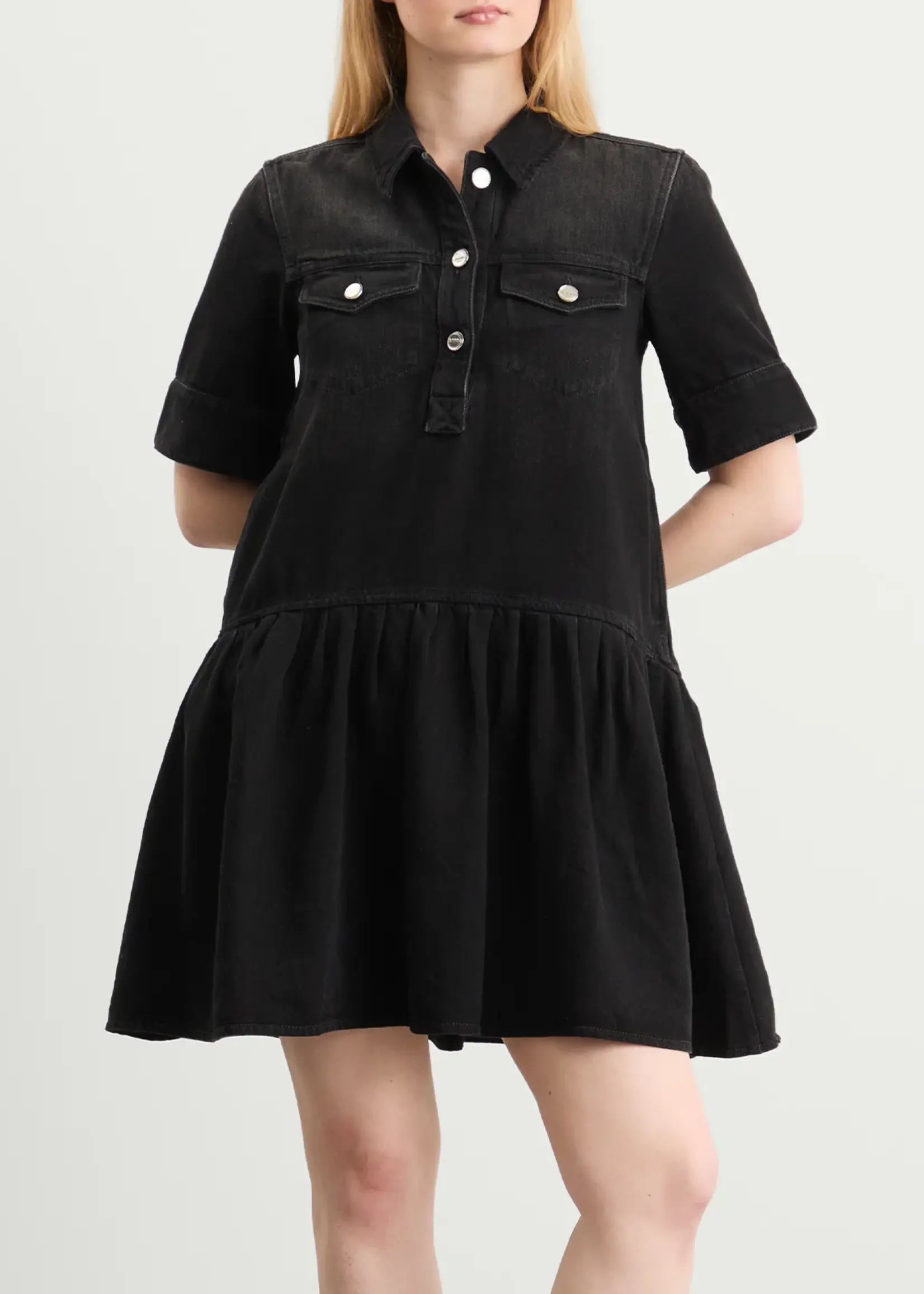 GANNI Future Soft Rigid Denim Mini Dress