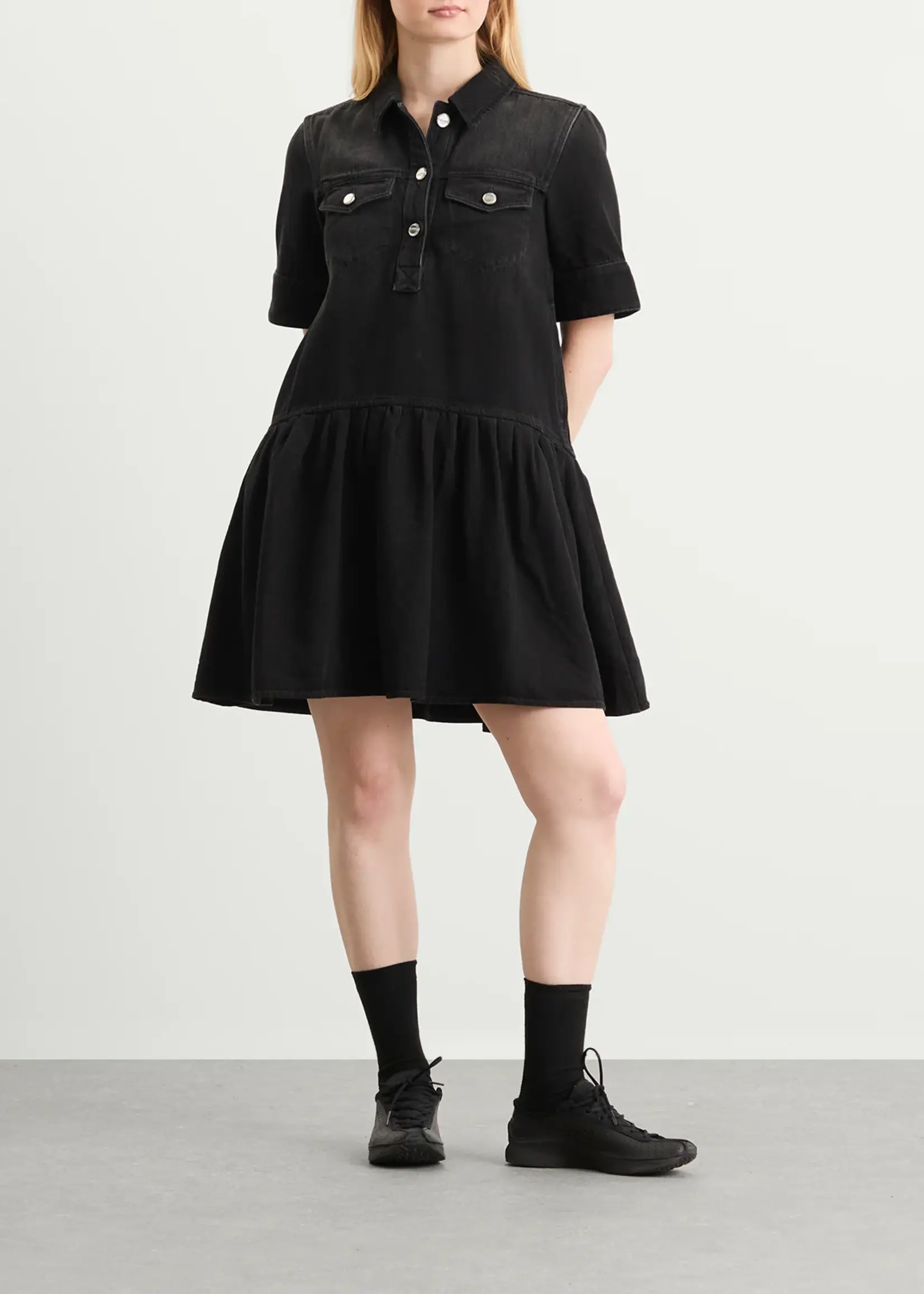 GANNI Future Soft Rigid Denim Mini Dress