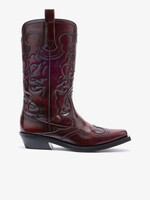 GANNI Mid Shaft Embroidered Western Boot