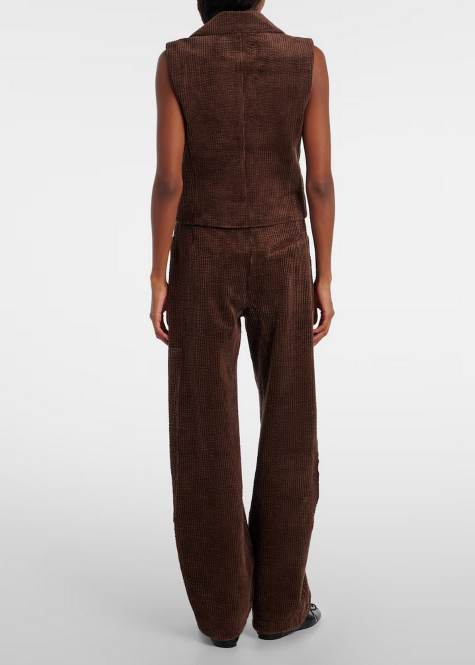 GANNI Seersucker Corduroy Vest