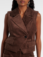 GANNI Seersucker Corduroy Vest