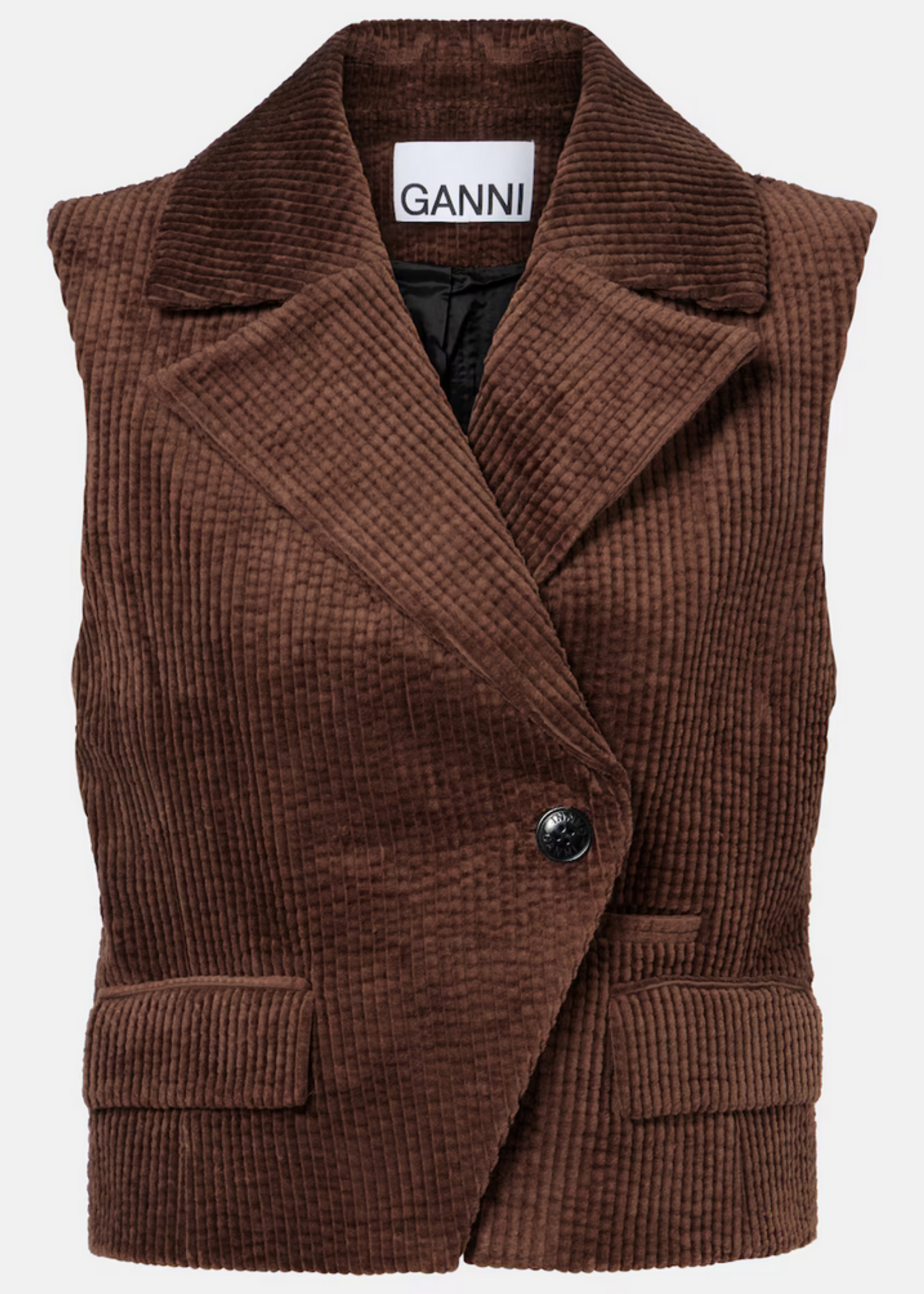 GANNI Seersucker Corduroy Vest