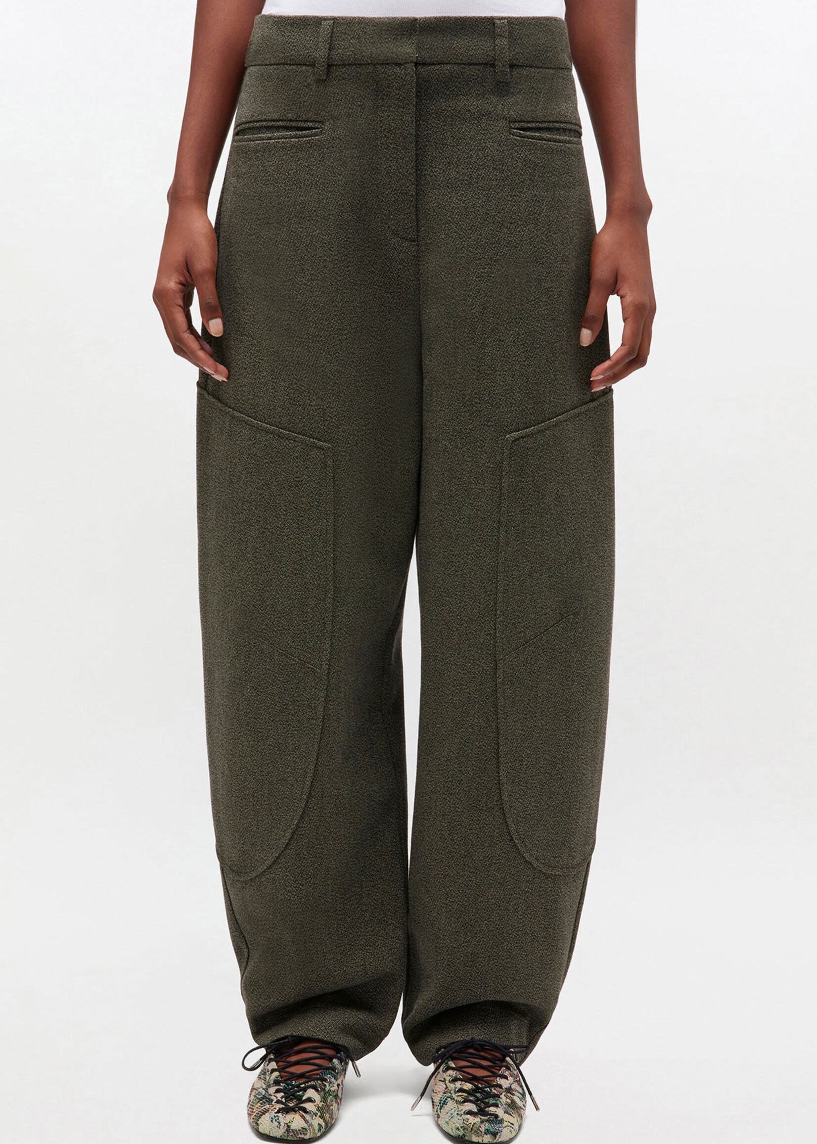GANNI Mouline Suiting Curved Pants