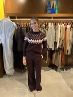 Veronica Beard Tonelli Pant- Dark Currant Melange