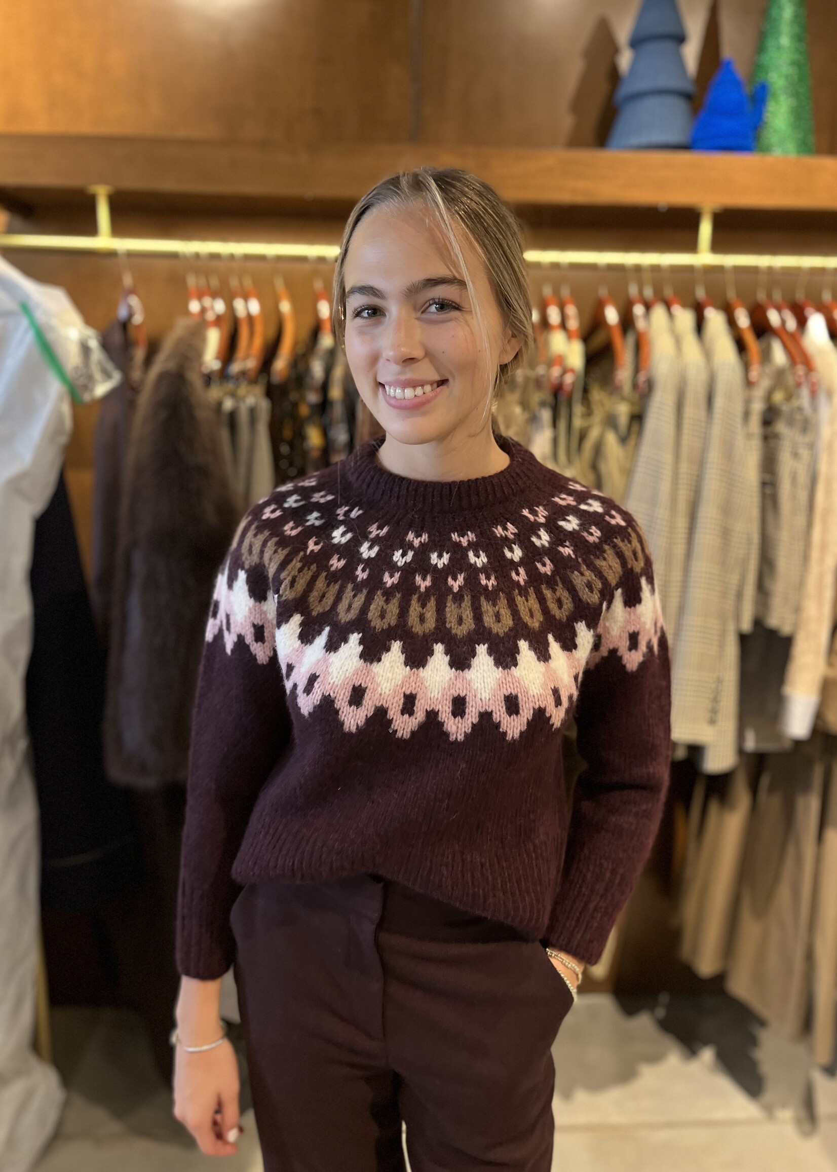 Veronica Beard Anne Fairisle Pullover