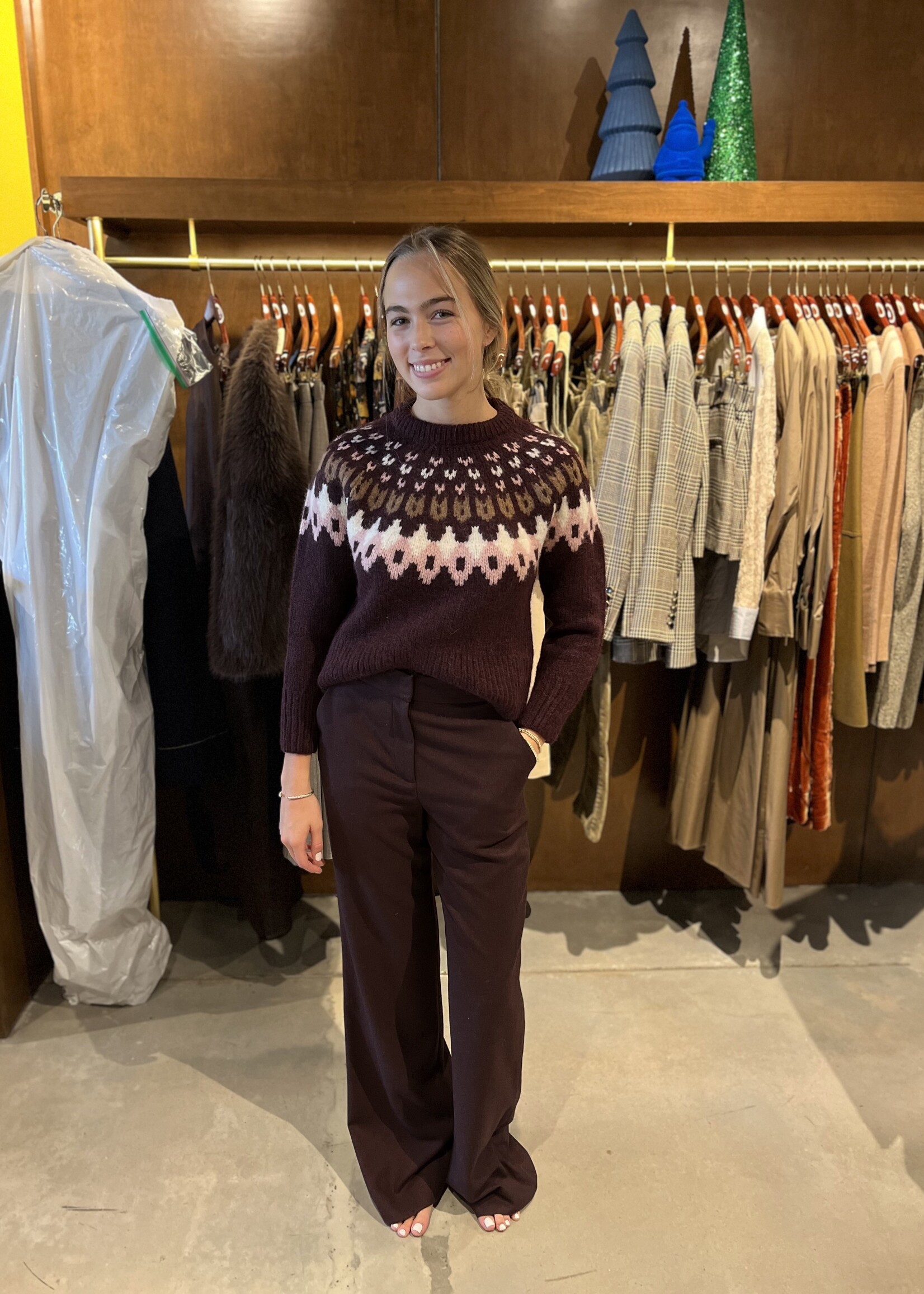 Veronica Beard Anne Fairisle Pullover