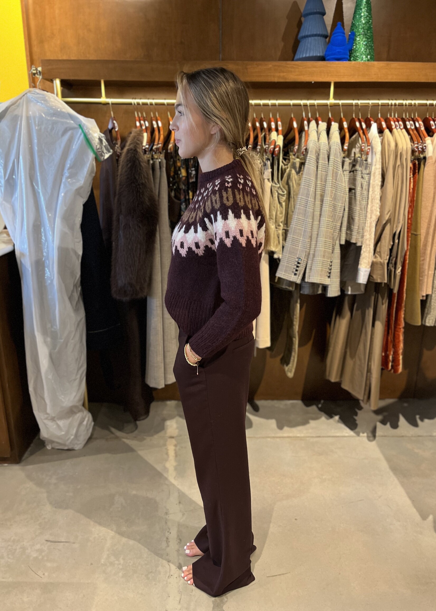 Veronica Beard Anne Fairisle Pullover