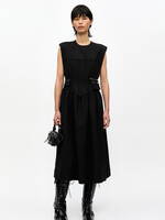 GANNI Heavy Cotton Tailorting Corset Midi Dress