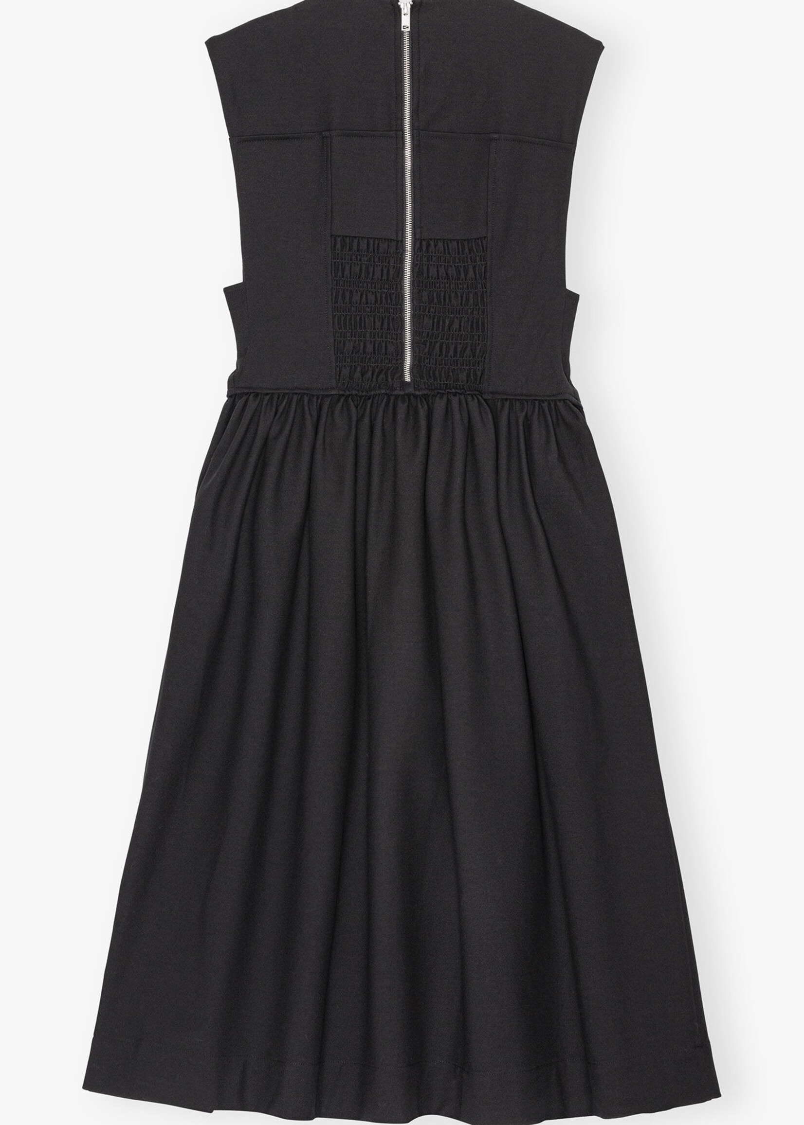 GANNI Heavy Cotton Tailorting Corset Midi Dress