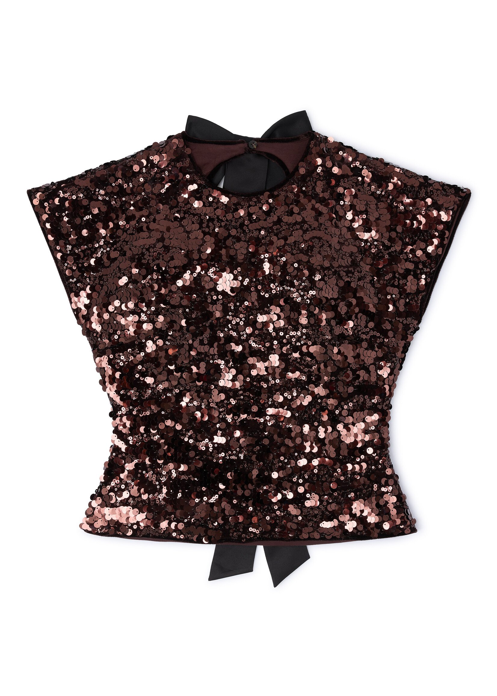 GANNI Velvet Sequins Top