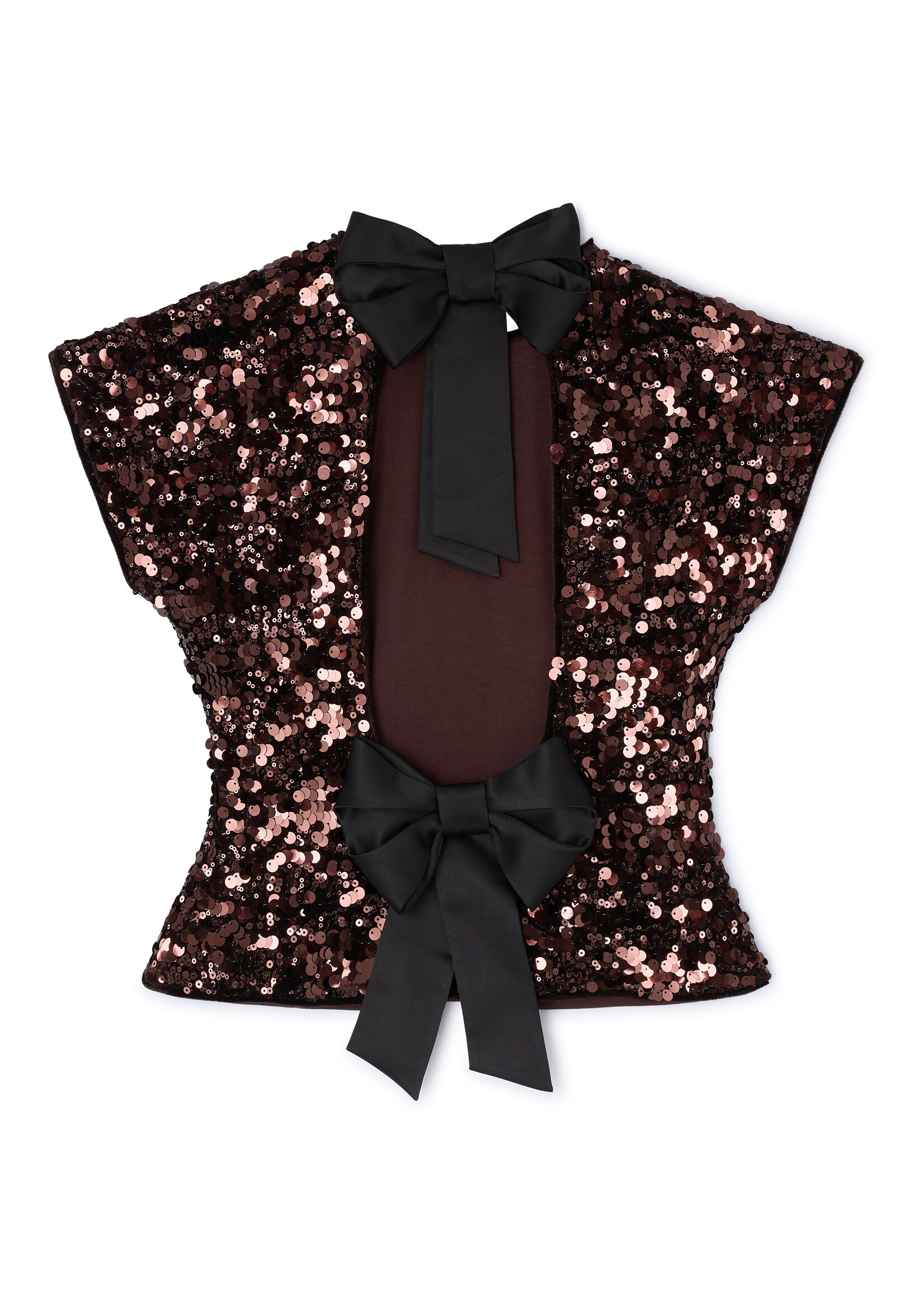 GANNI Velvet Sequins Top