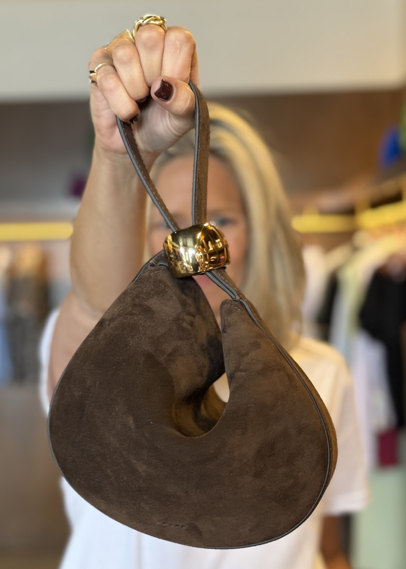 Amanu The Zambia Bag- Chocolate Suede