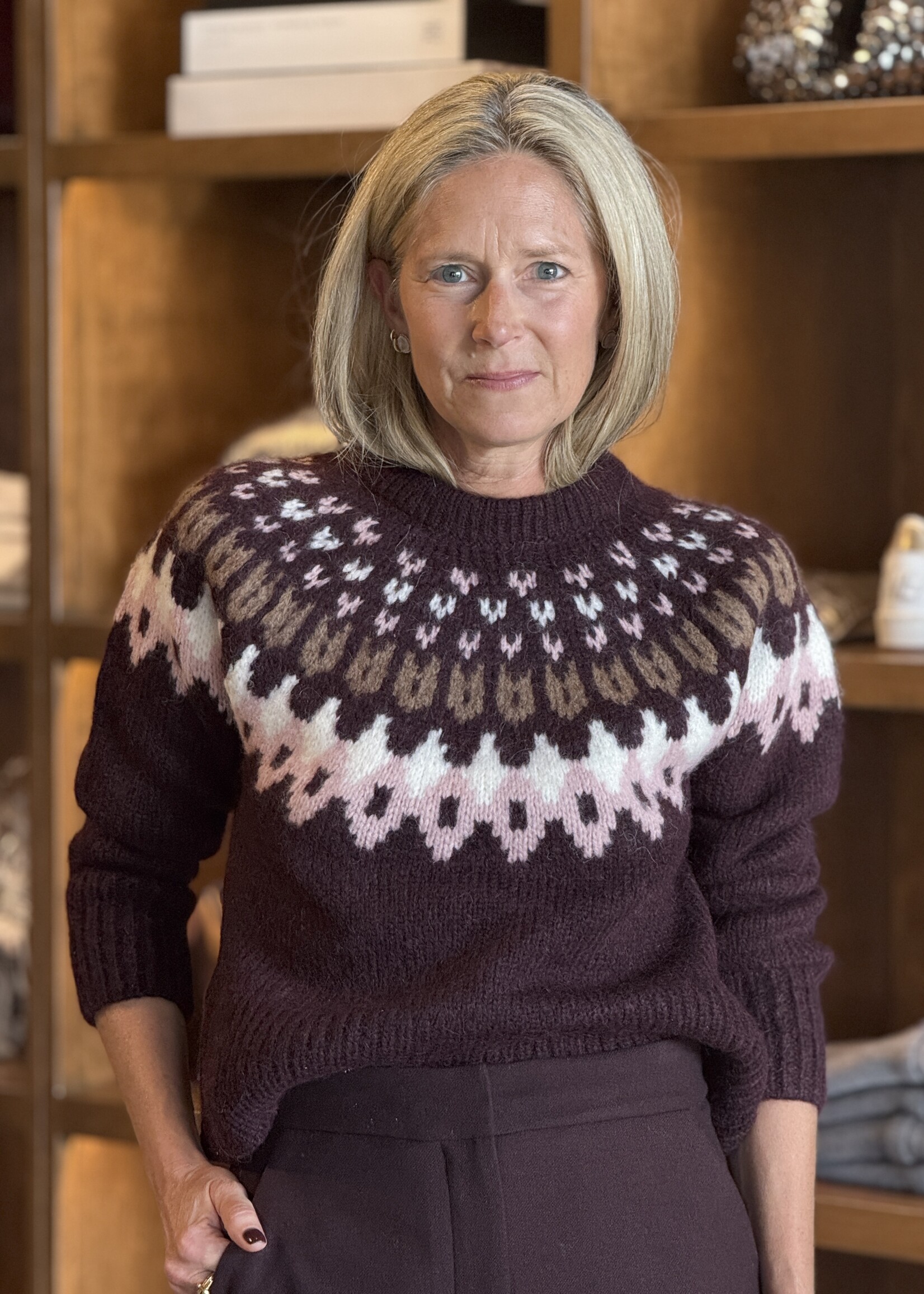 Veronica Beard Anne Fairisle Pullover