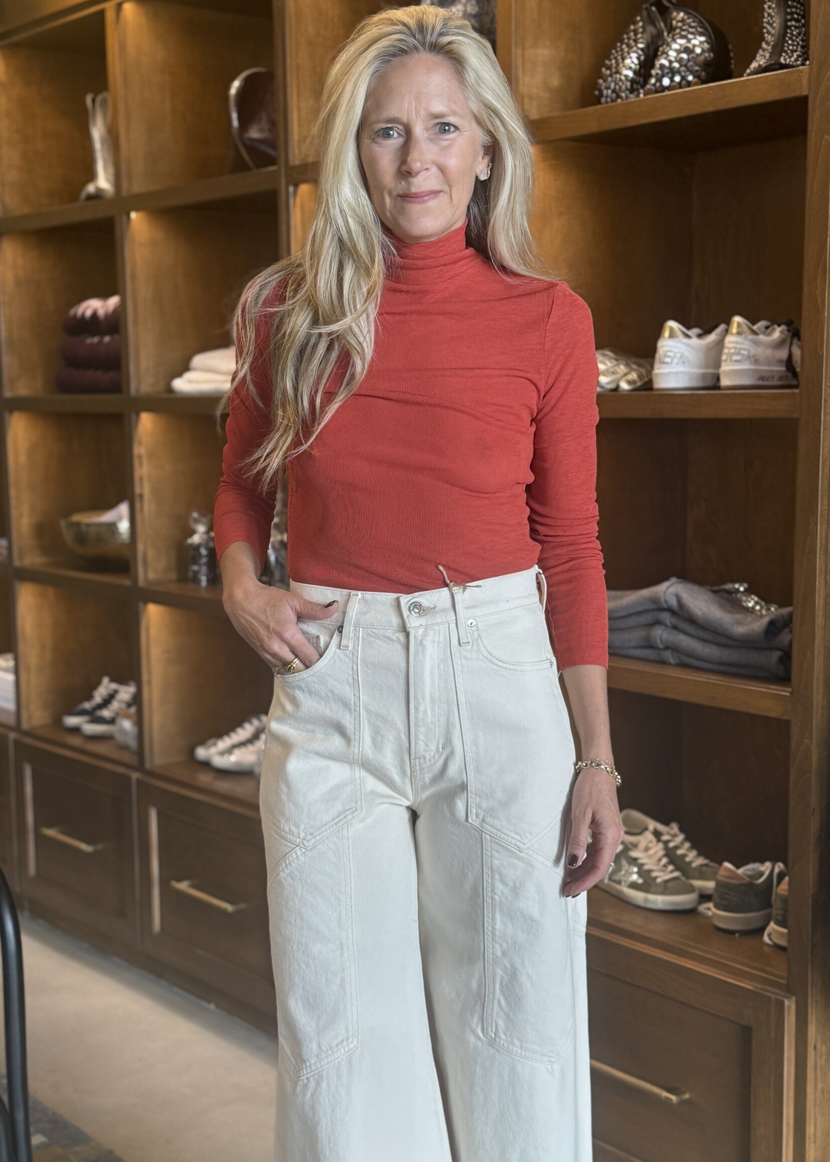 Veronica Beard Freddy Wide-Leg Cargo Jean