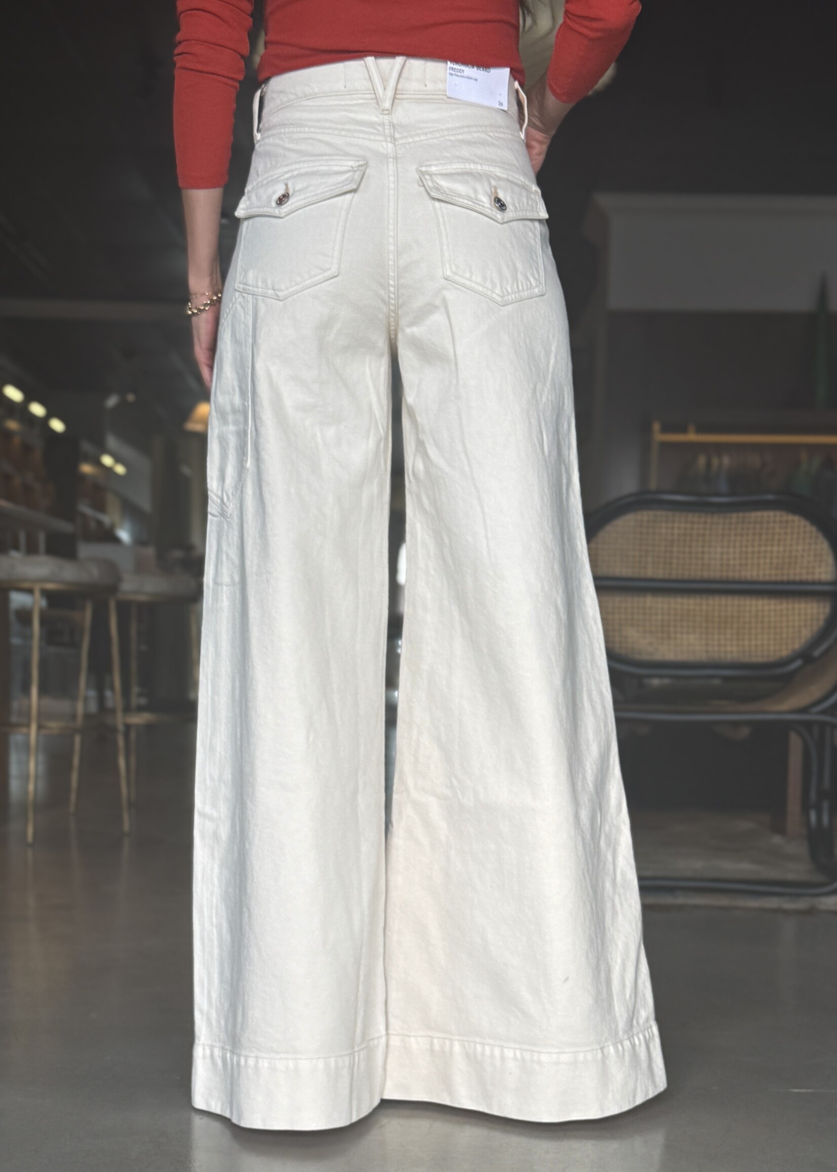 Veronica Beard Freddy Wide-Leg Cargo Jean