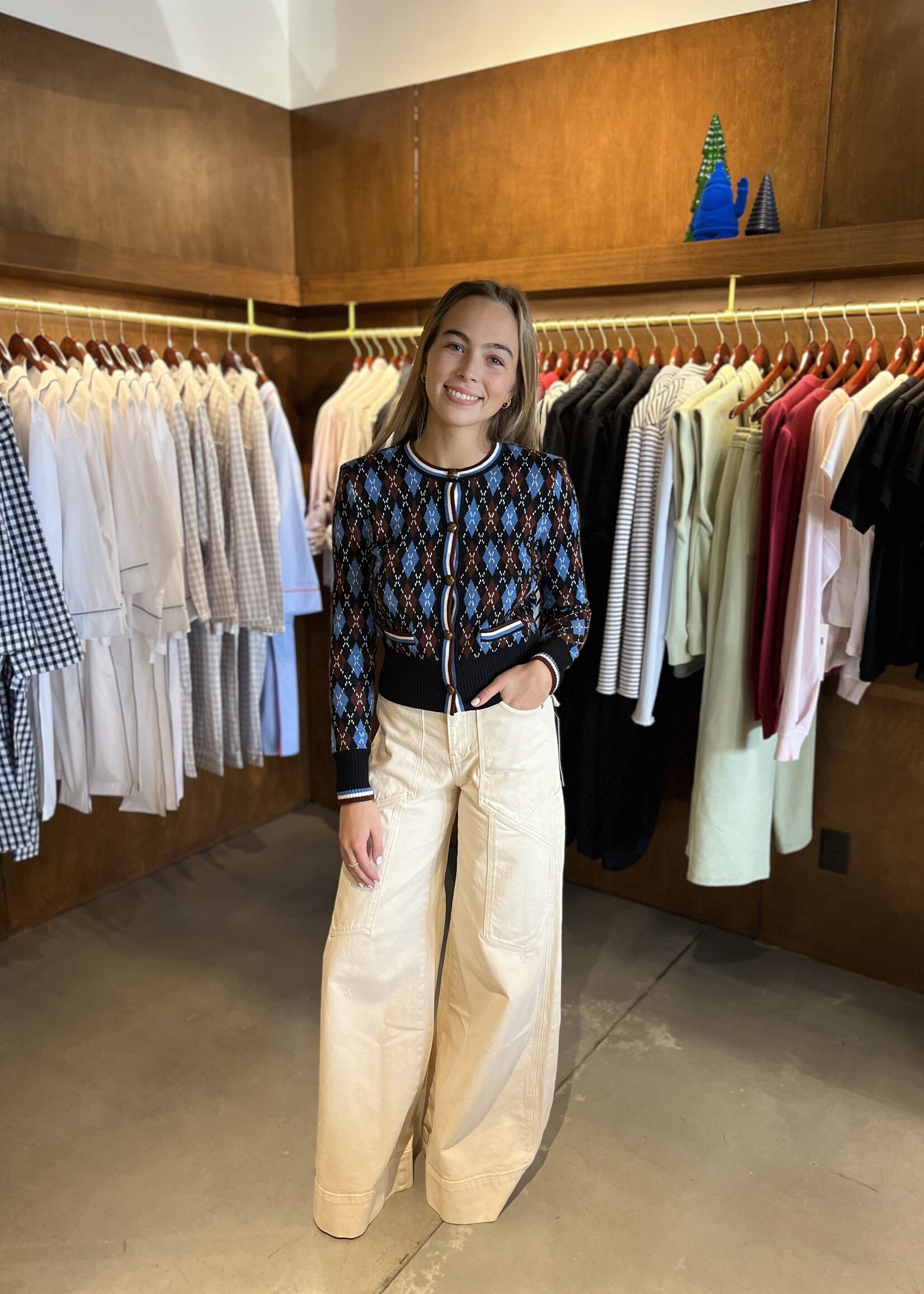 Veronica Beard Freddy Wide-Leg Cargo Jean