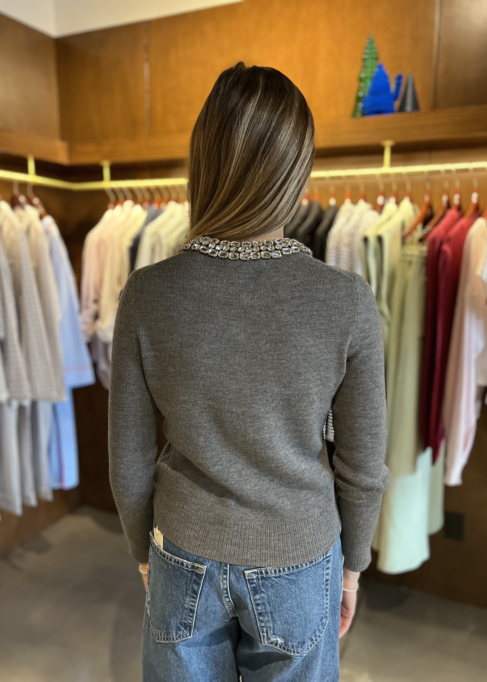 Veronica Beard Daro Cardigan w Embellishments