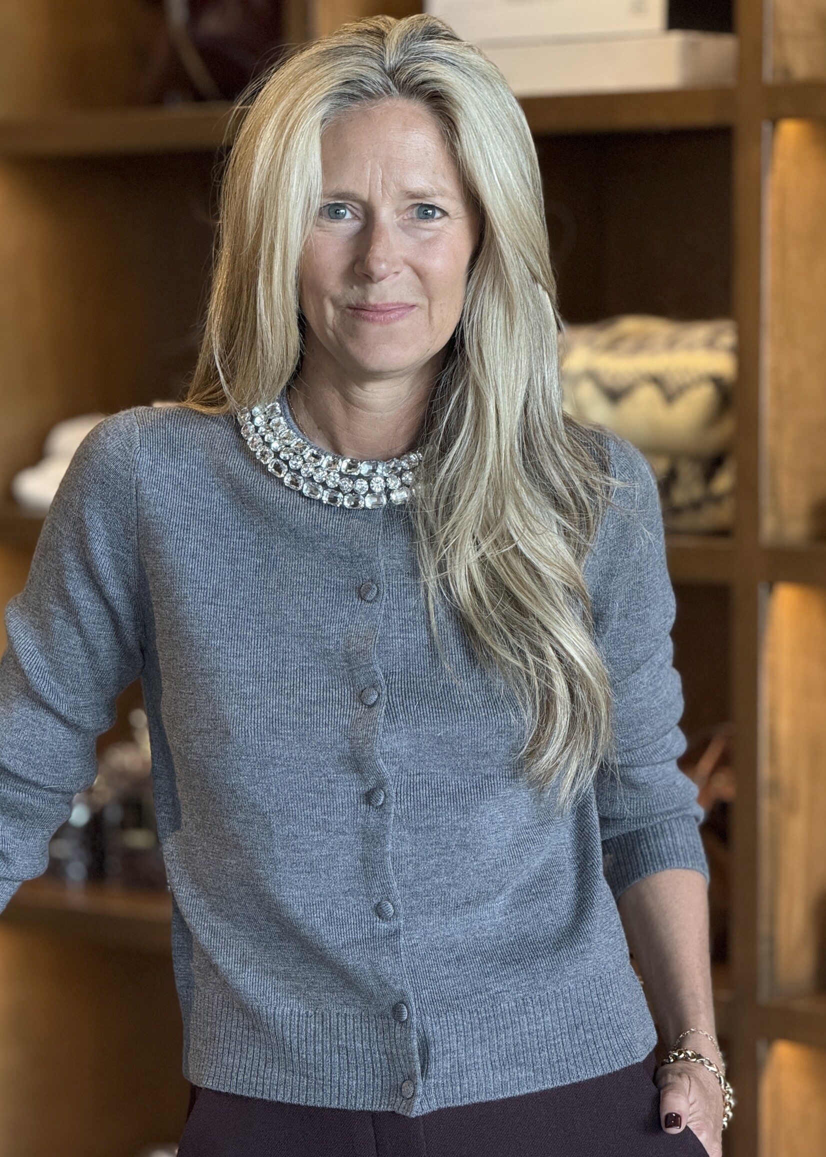 Veronica Beard Daro Cardigan w Embellishments