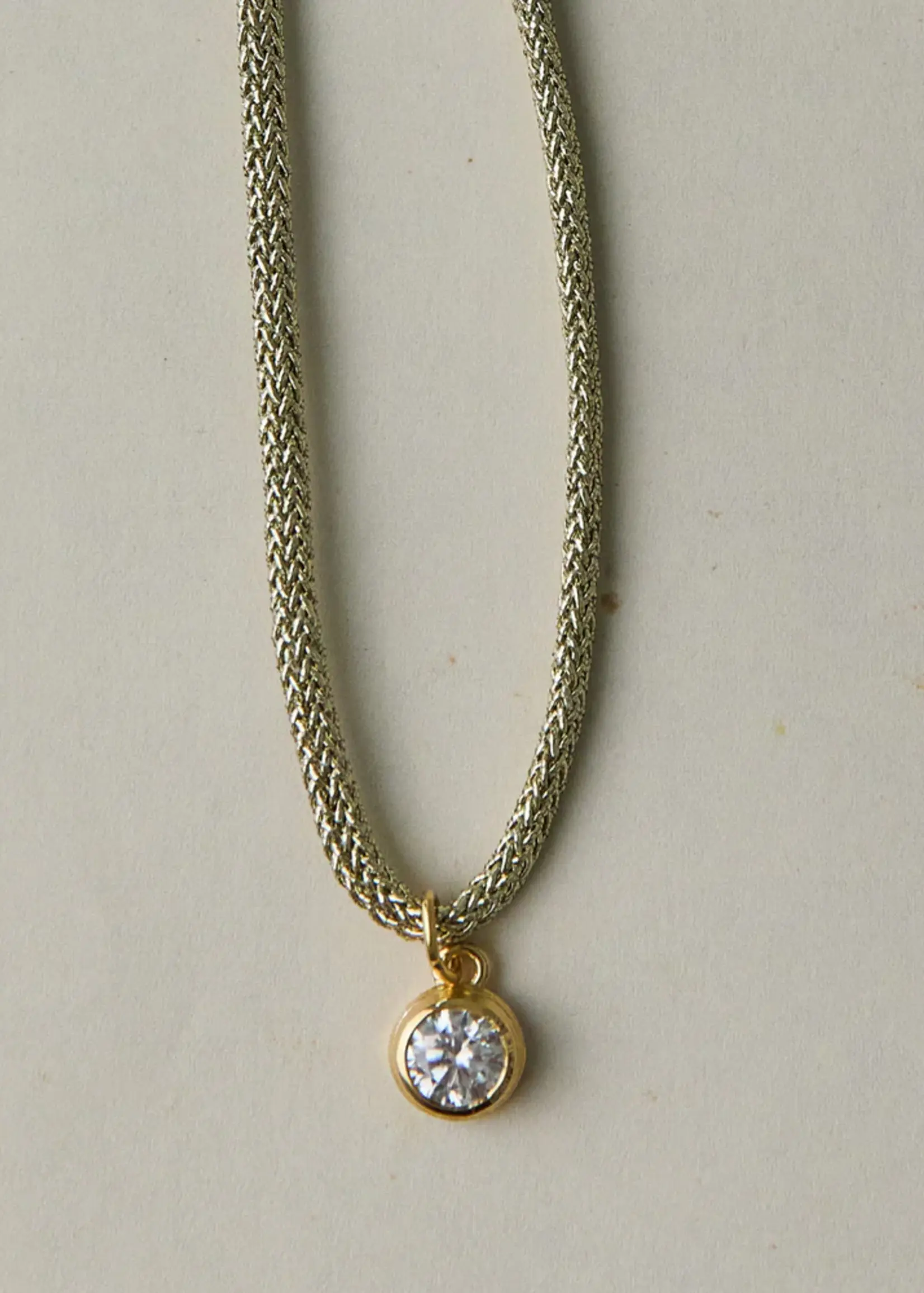 HART Jewelry Gold Cord Necklace w Bezel Charm