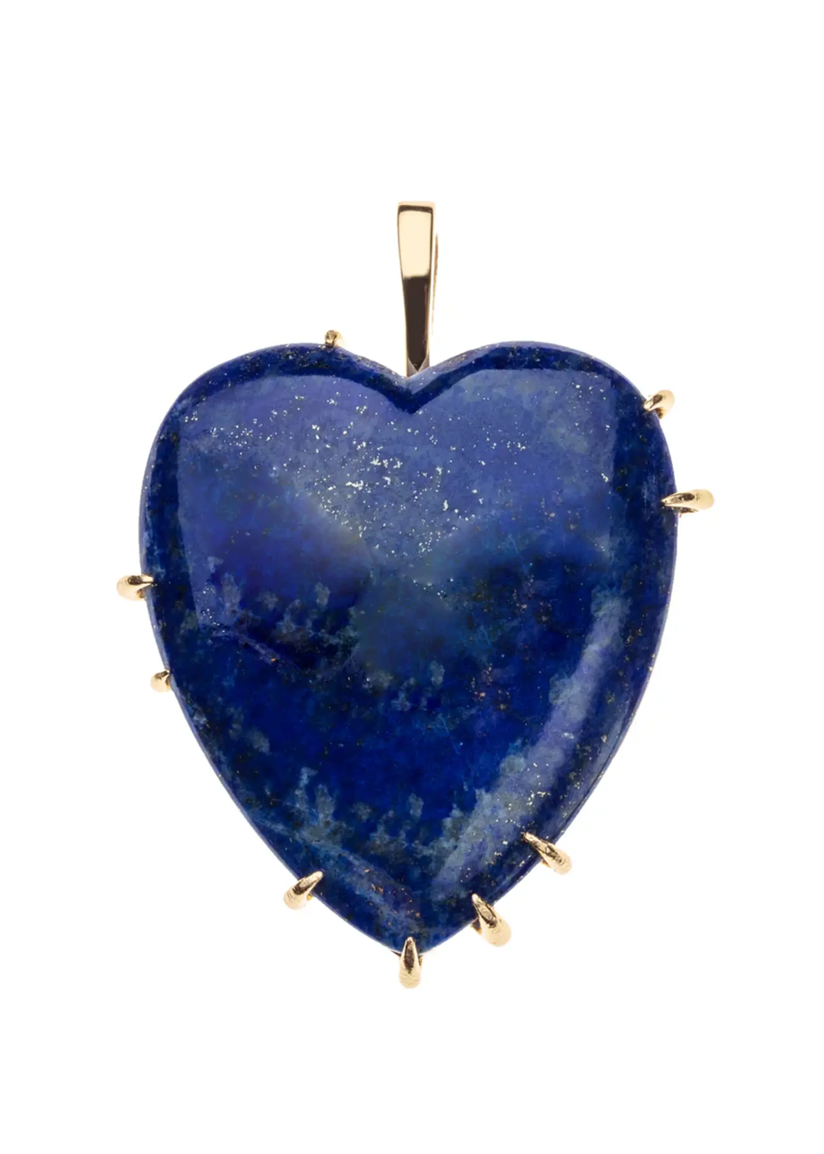 Jane Win Jewelry LOVE Carry Your Heart Pendant in Lapis // 16-18" Classic Rolo Chain