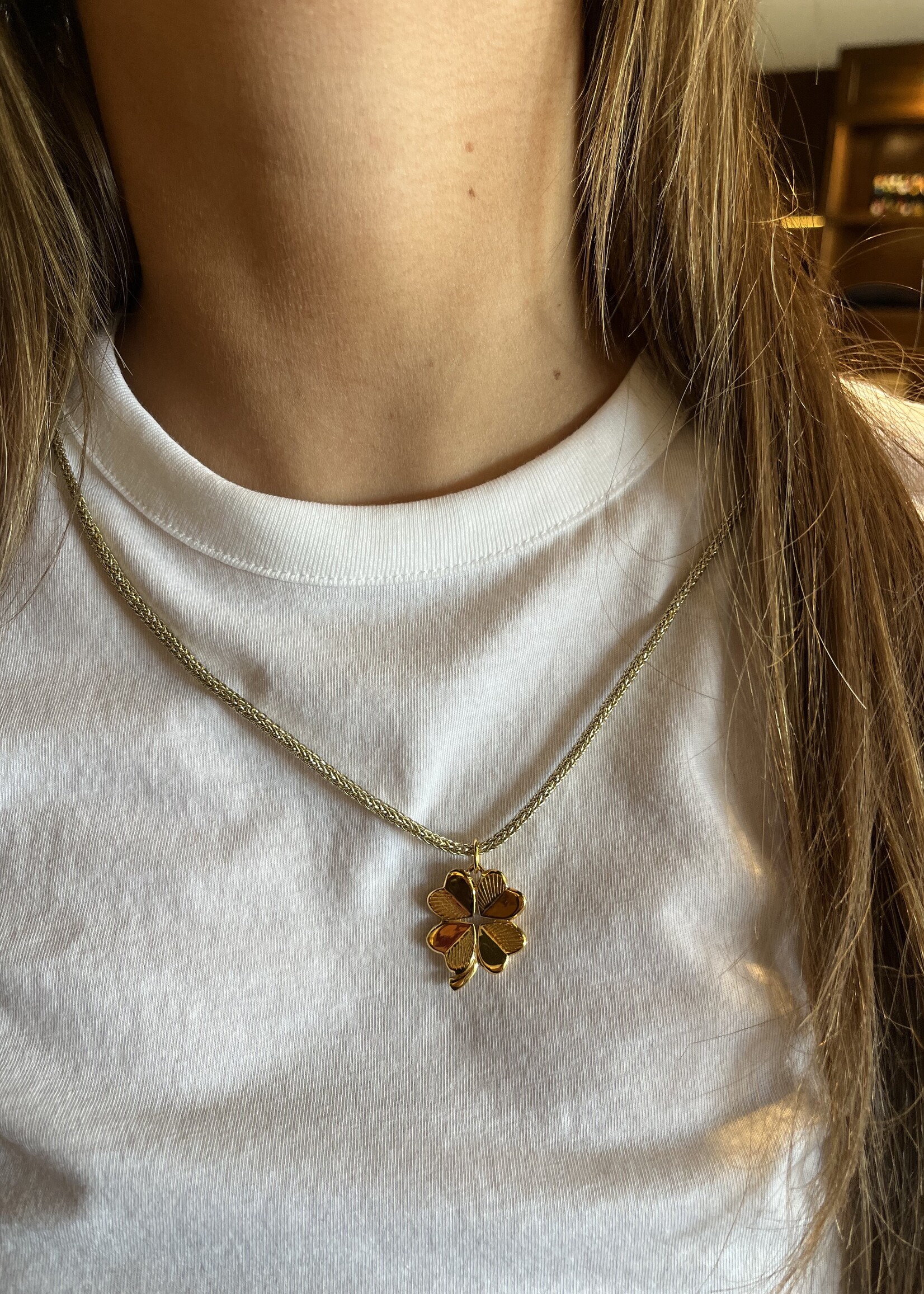 HART Jewelry Gold Cord Necklace w Small Luck & Love Charm