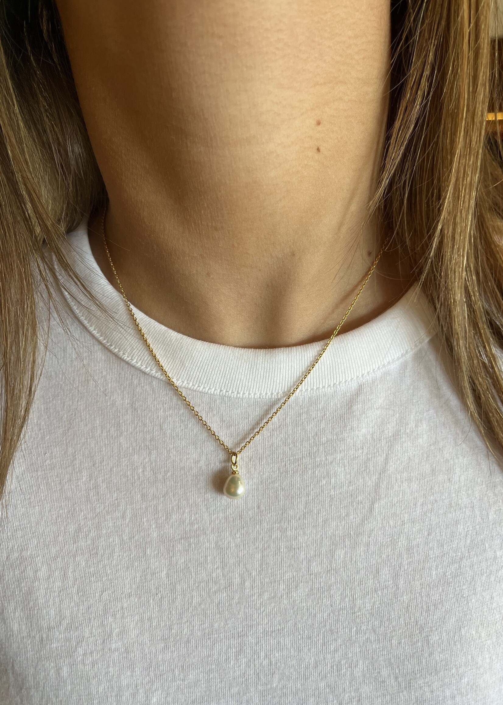 HART Jewelry Dainty Chain w Pearl Charm