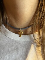 HART Jewelry Slate Blue Cord Necklace w Shroomy Charm