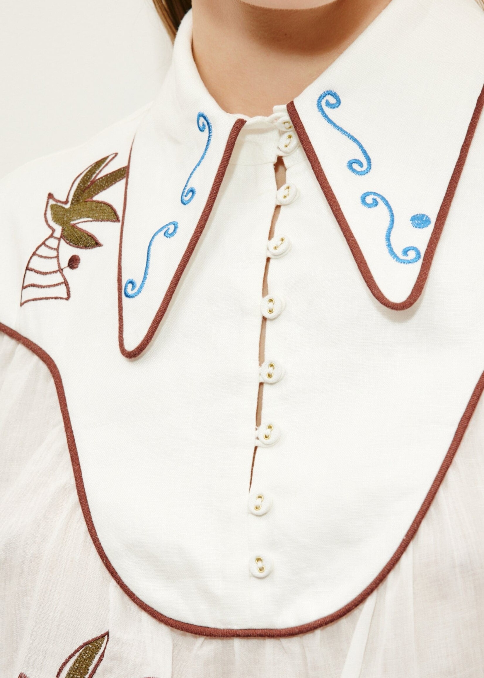 Alemais Mina Embroidered Shirt