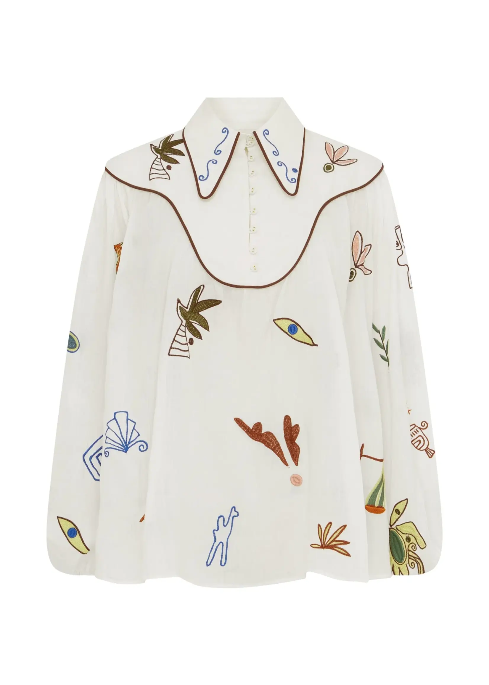 Alemais Mina Embroidered Shirt