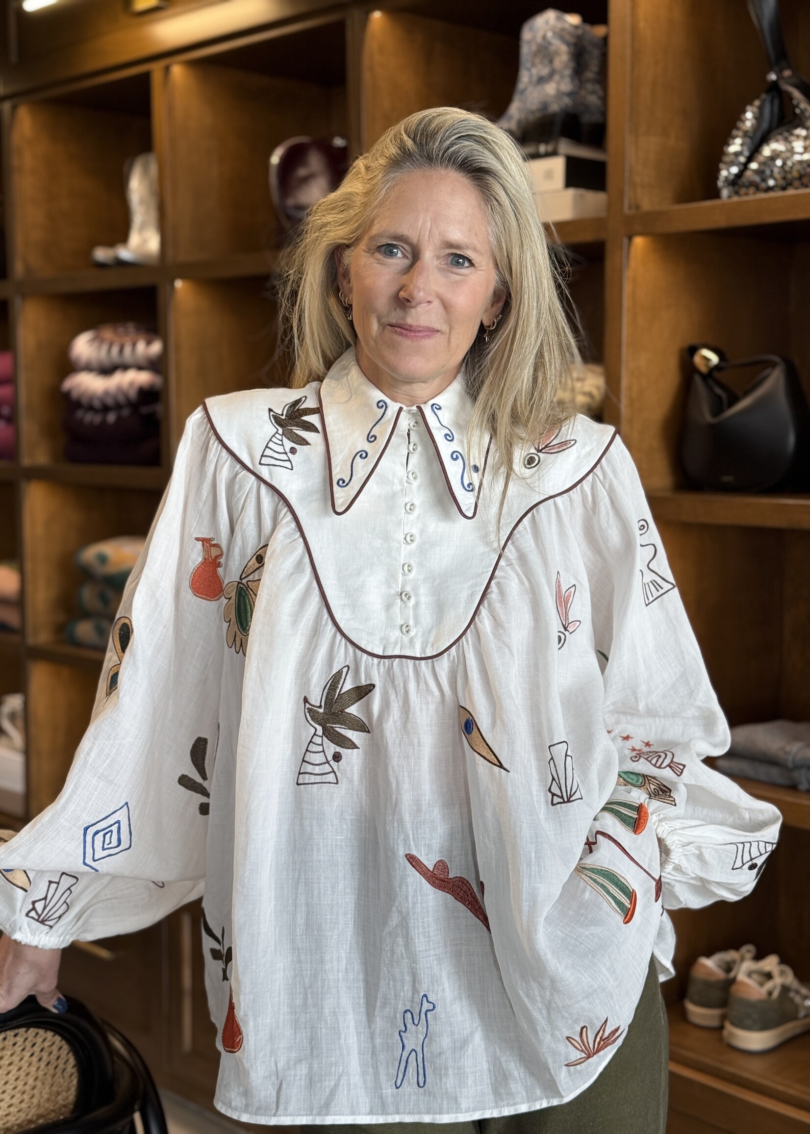 Alemais Mina Embroidered Shirt