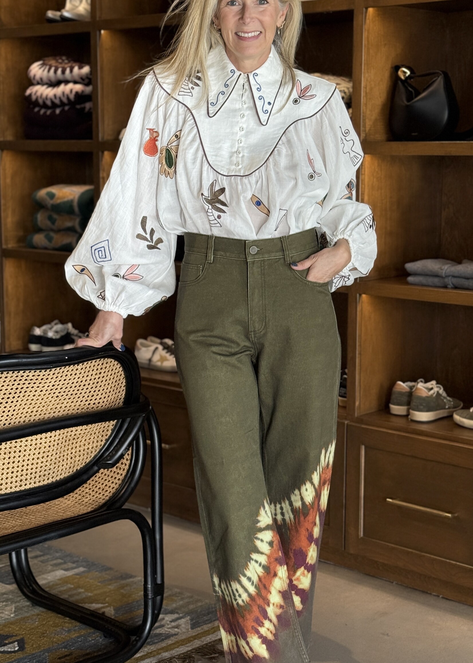 Alemais Mina Embroidered Shirt