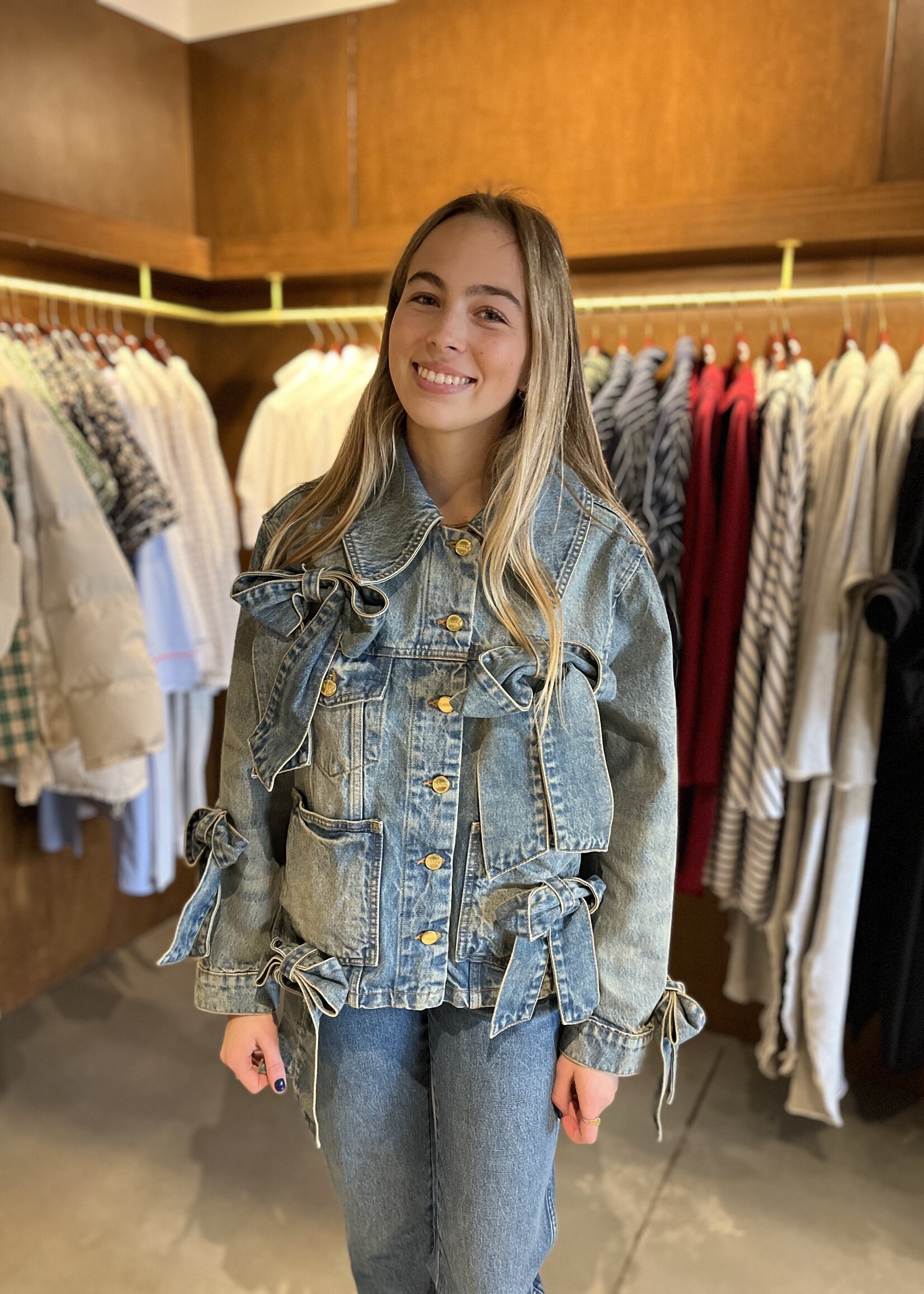 GANNI Tint Rigid Denim Jacket