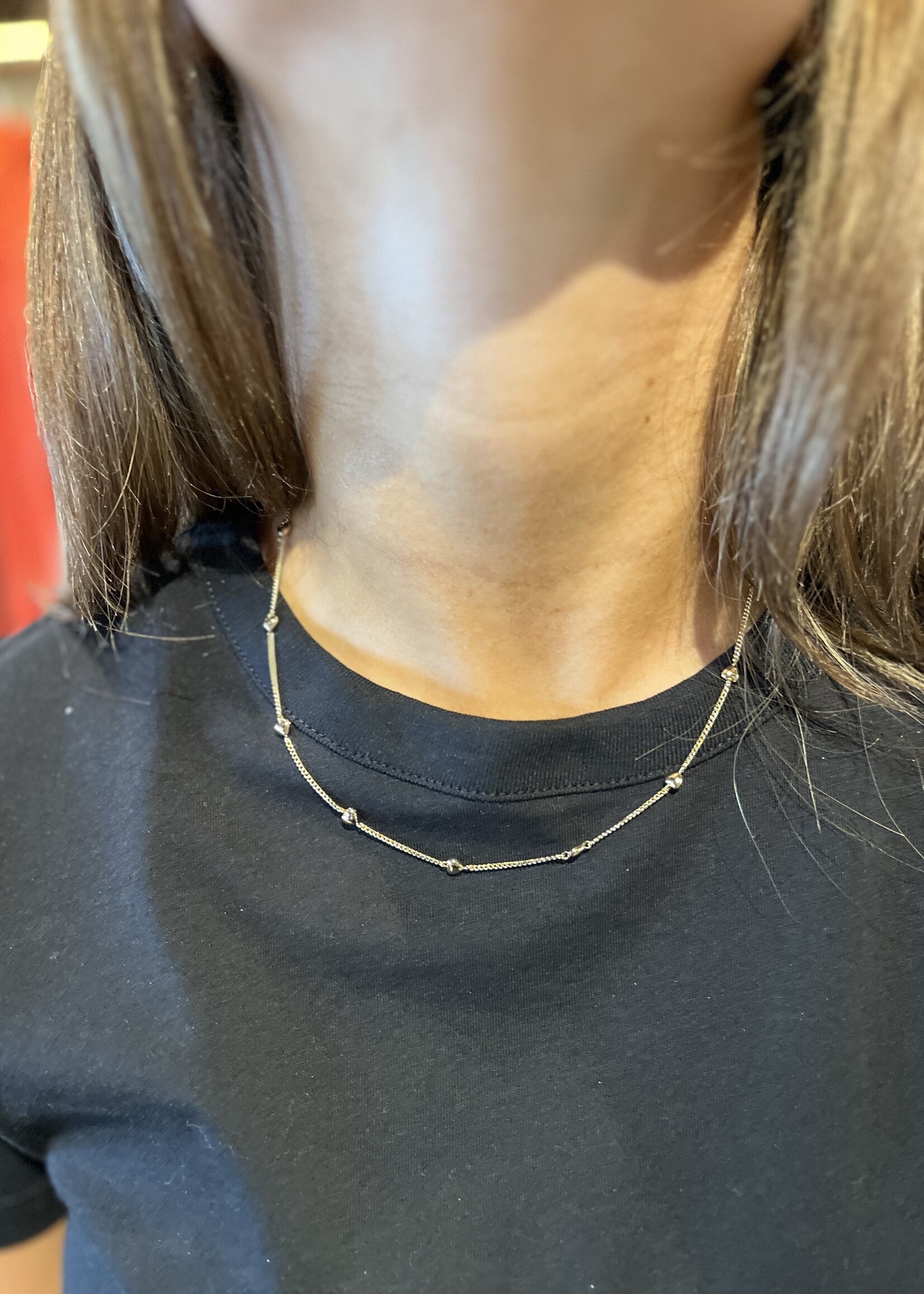 Jane Win Jewelry LOVE Adjustable Heart Chain Necklace