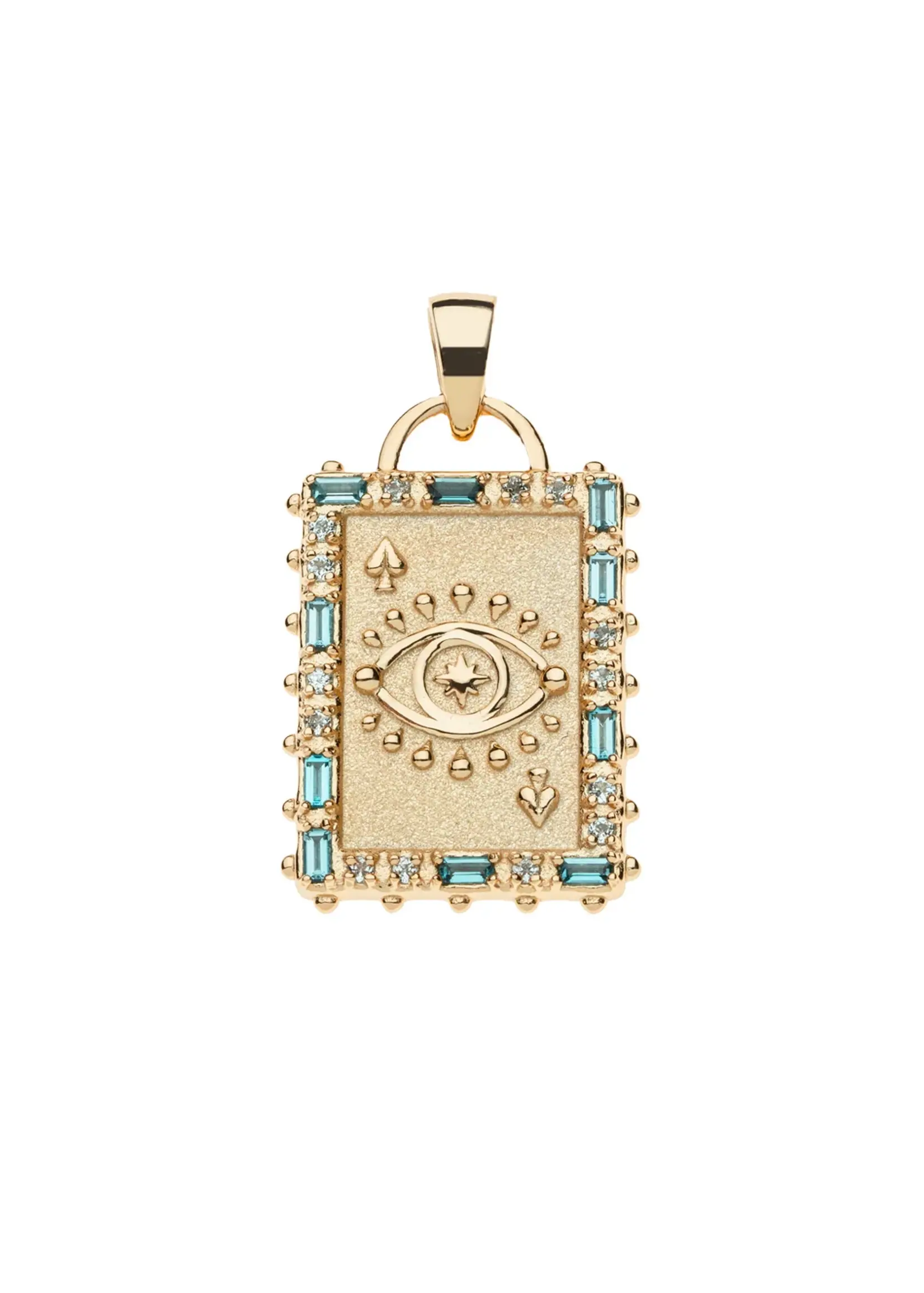 Jane Win Jewelry PROTECT Queen of Spades Card Pendant / 16-18" Classic Rolo Chain