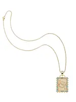 Jane Win Jewelry PROTECT Queen of Spades Card Pendant / 16-18" Classic Rolo Chain